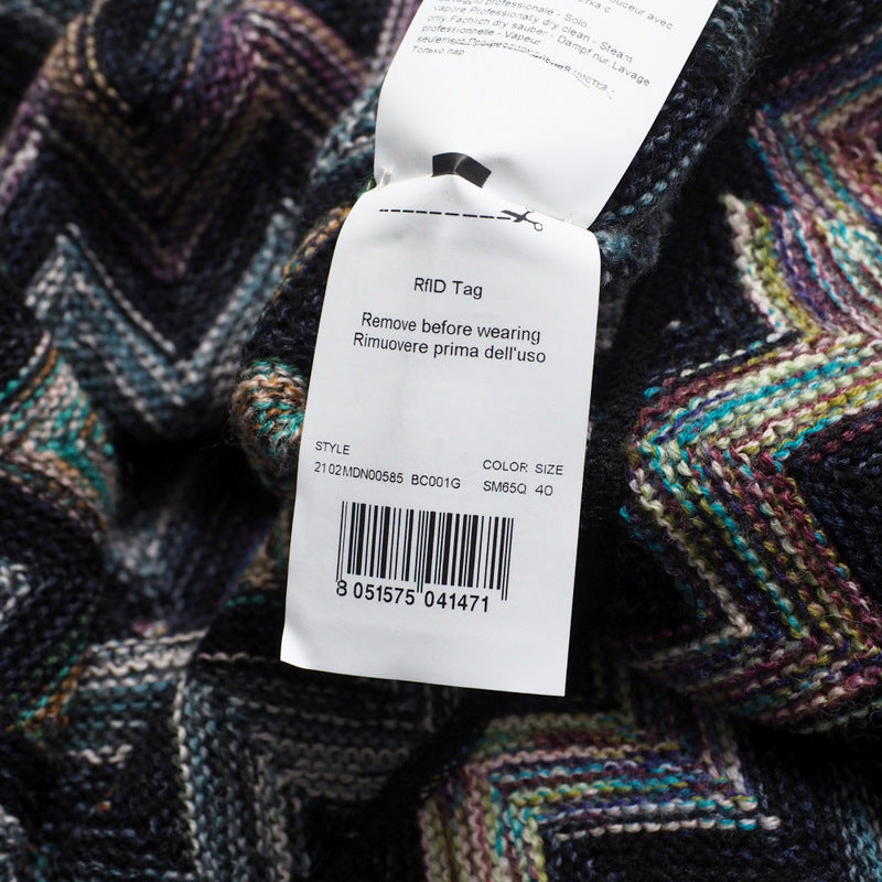 Missoni Knit Knit Blue Brown Women 40