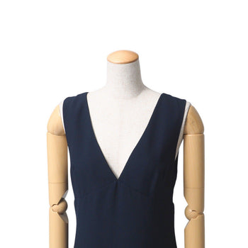 Prada One Piece Dna881 Acetate 72% Viscose Rayon 28% Navy Women 40