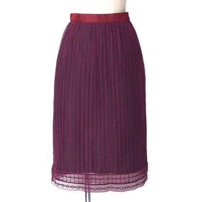 Louis Vuitton Skirt Race Wine Red Type Women 36