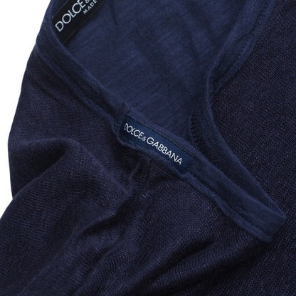 Dolce&Gabbana Cut Cotton Linen Navy Jt-G8U78T Mens 52