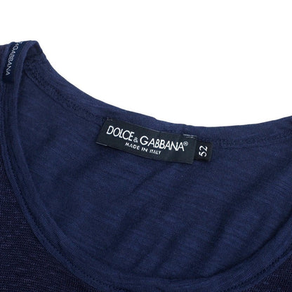 Dolce&Gabbana Cut Cotton Linen Navy Jt-G8U78T Mens 52