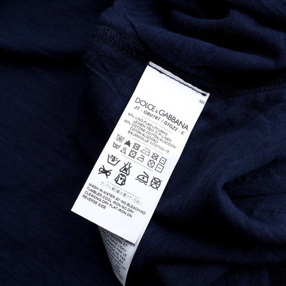Dolce&Gabbana Cut Cotton Linen Navy Jt-G8U78T Mens 52