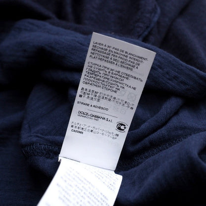 Dolce&Gabbana Cut Cotton Linen Navy Jt-G8U78T Mens 52
