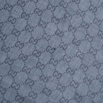 Gucci Shawl 283833 3G272 55% Cotton, 45% Silk Navy