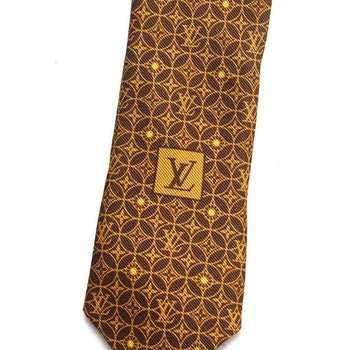 Louis Vuitton Tie Silk Brown Type Mens