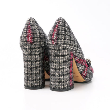Dolce&Gabbana Pumps C06340A45711 Tweed Gray / Red Women 35 1/2