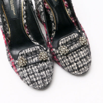 Dolce&Gabbana Pumps C06340A45711 Tweed Gray / Red Women 35 1/2