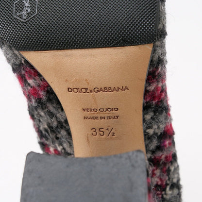 Dolce&Gabbana Pumps C06340A45711 Tweed Gray / Red Women 35 1/2