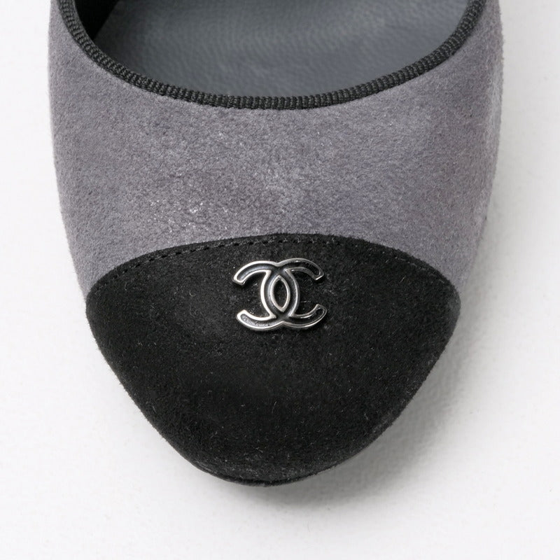 Chanel Pumps G28700 Leather Gray / Black Women 35 1/2C