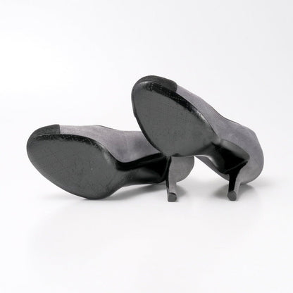 Chanel Pumps G28700 Leather Gray / Black Women 35 1/2C