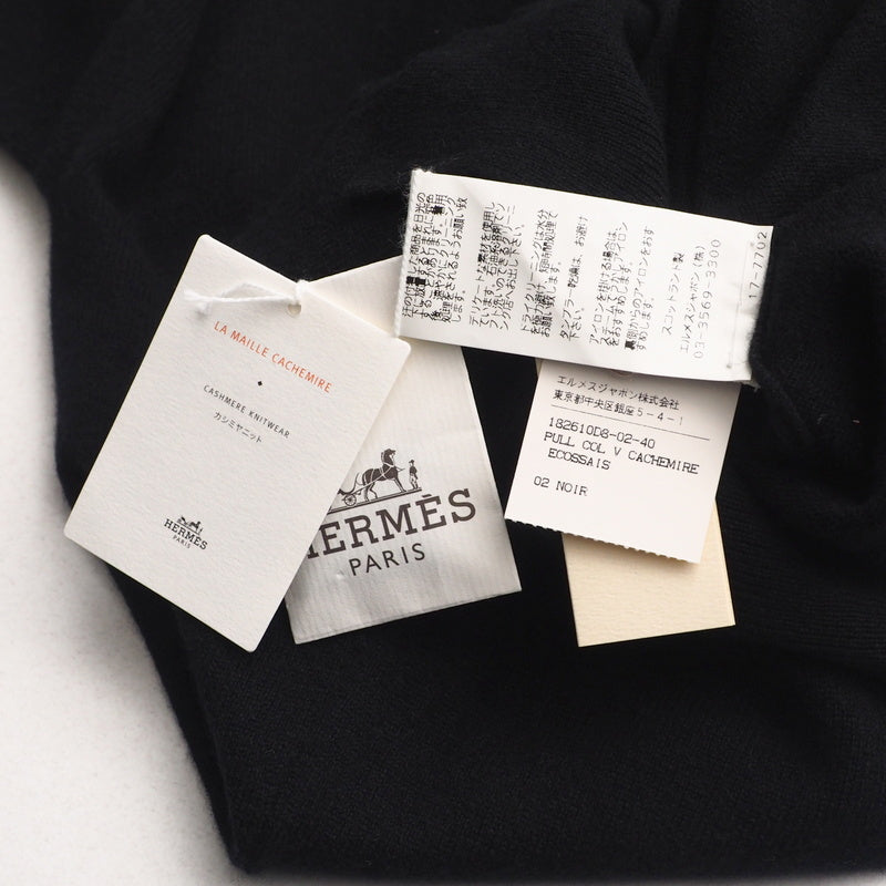 Hermes Knit Knit Black Women 40