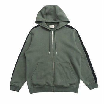 Hermes Hoodie Sweat Khaki Run H Mens L