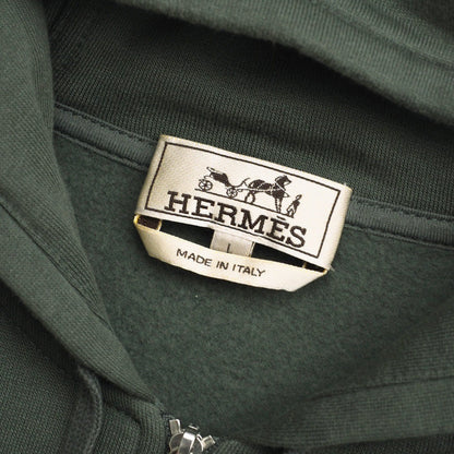 Hermes Hoodie Sweat Khaki Run H Mens L