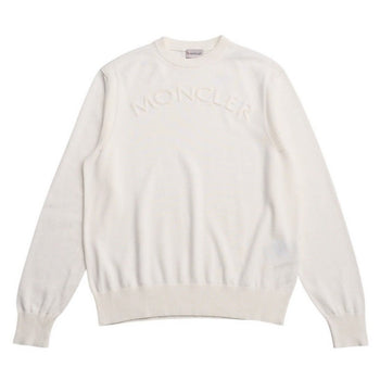 Moncler Knit I10919C00009 Knit White Girocollo Tricot Mens S