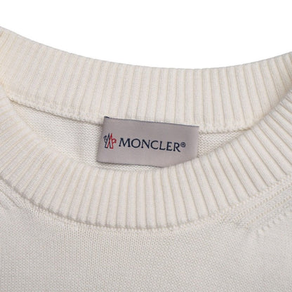 Moncler Knit I10919C00009 Knit White Girocollo Tricot Mens S