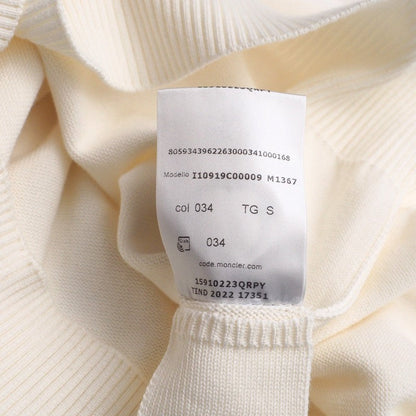 Moncler Knit I10919C00009 Knit White Girocollo Tricot Mens S