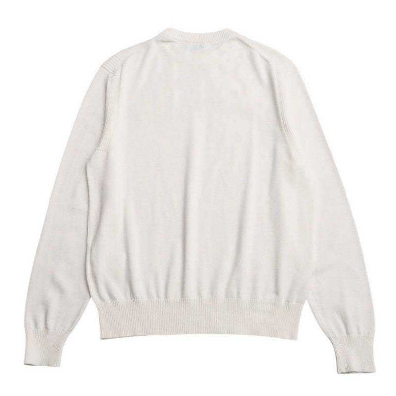 Moncler Knit I10919C00009 Knit White Girocollo Tricot Mens S