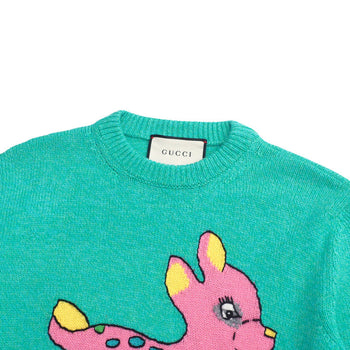 Gucci Sweater 527212 Knit Green Women Xs