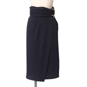 Gucci Skirt 191998 Rayon Black Women 36