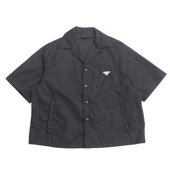 Prada Short Sleeve Shirt Sc449 S182 1Wq8 Nylon Black Mens M(180/96A)