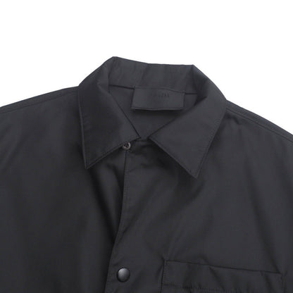 Prada Short Sleeve Shirt Sc449 S182 1Wq8 Nylon Black Mens M(180/96A)