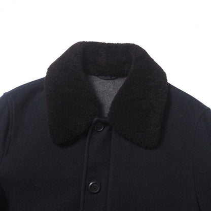 Salvatore Ferragamo Jacket 100% Wool Navy Fur