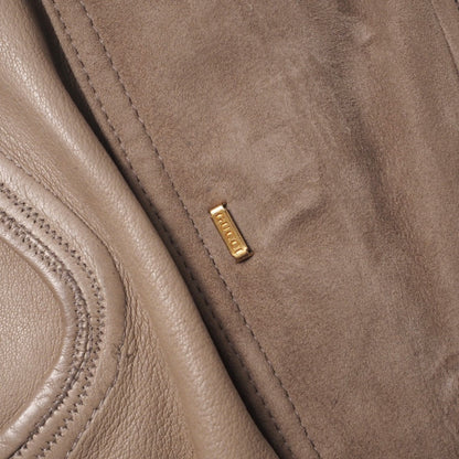 Gucci Jacket 142343.Xc064 Sheep Leather Beige Type Women 38