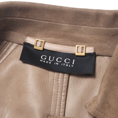 Gucci Jacket 142343.Xc064 Sheep Leather Beige Type Women 38