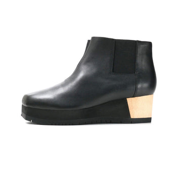 Issey Miyake Boots Leather X Synthetic Fiber Black 25