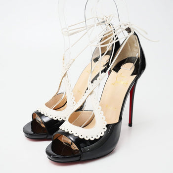Christian Louboutin Sandals Patent Leather Black 39