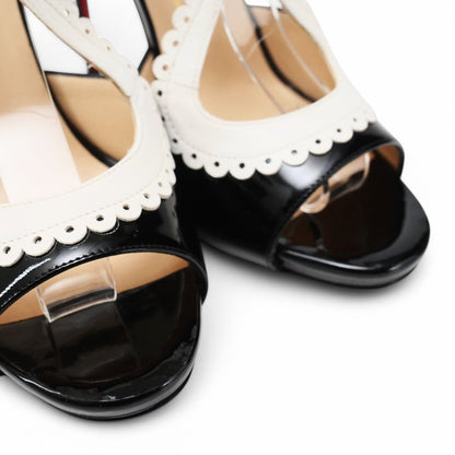 Christian Louboutin Sandals Patent Leather Black 39