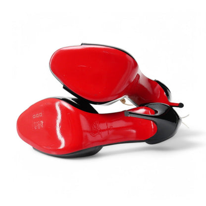 Christian Louboutin Sandals Patent Leather Black 39