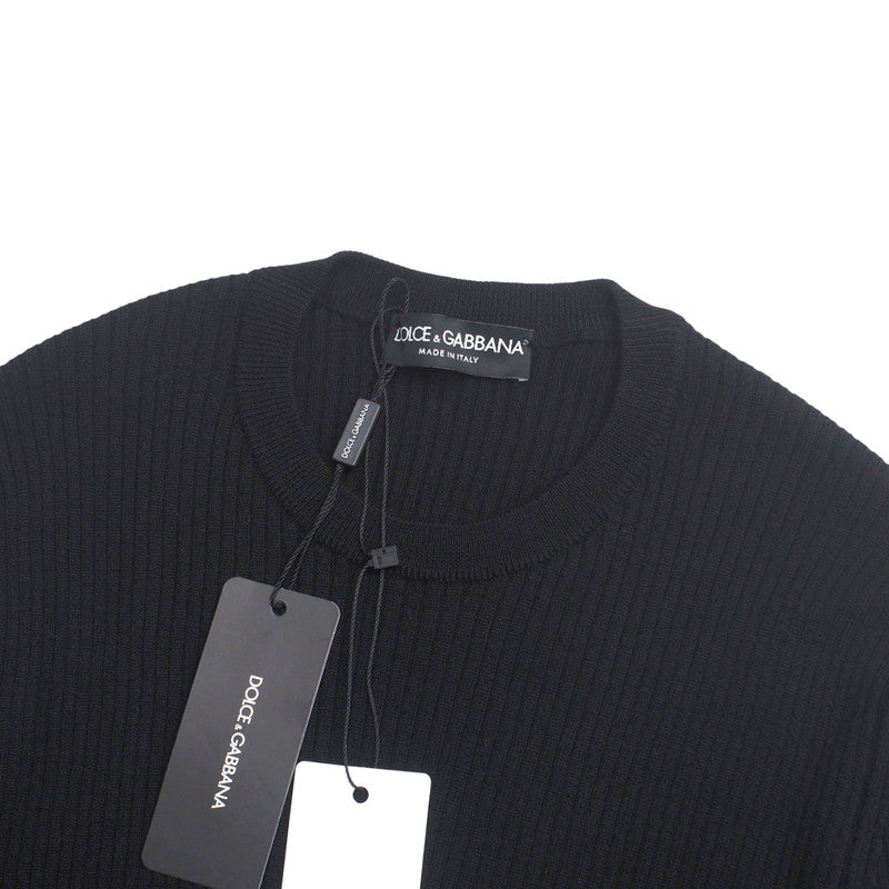 Dolce&Gabbana Knit Wool Black 0101 Gx579T Mens 50