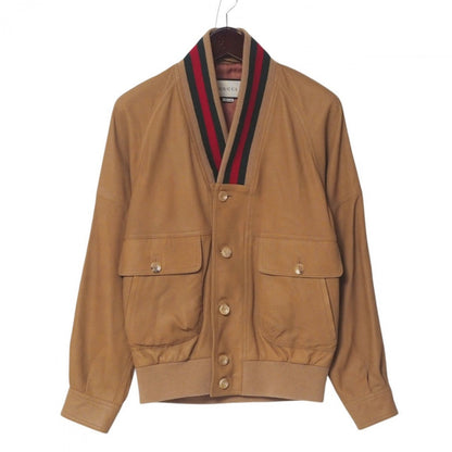 Gucci Jacket 567428 Goat Camel Brown Sherry Line Mens 44