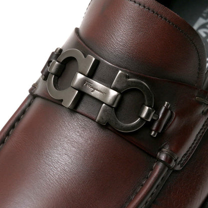 Salvatore Ferragamo Loafers Leather Brown Gatwick Mens 7 1/2