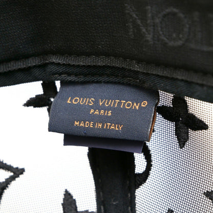 Louis Vuitton Cap M77115 Cotton Polyester Black Cap Baseball Monogram Mesh Mens -