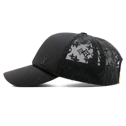 Louis Vuitton Cap M77115 Cotton Polyester Black Cap Baseball Monogram Mesh Mens -
