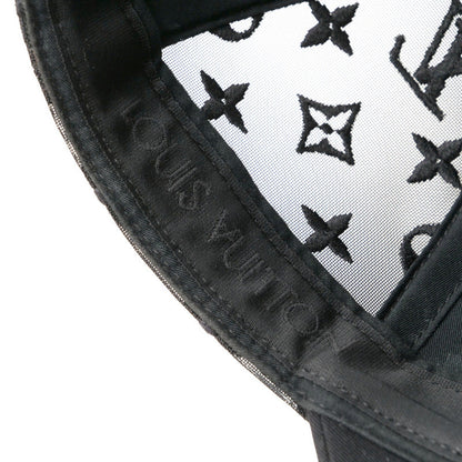 Louis Vuitton Cap M77115 Cotton Polyester Black Cap Baseball Monogram Mesh Mens -