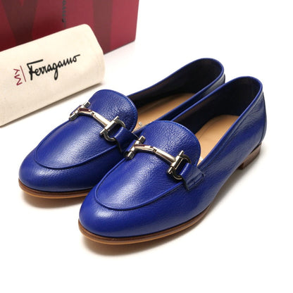 Salvatore Ferragamo Loafers Dv H 16123 Kid Leather Purple Type Women 6M