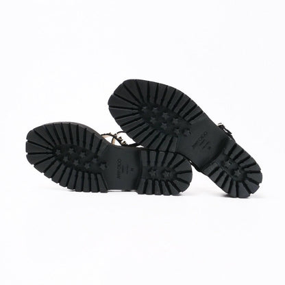 Jimmy Choo Sandals Leather Black Desi Flat 38