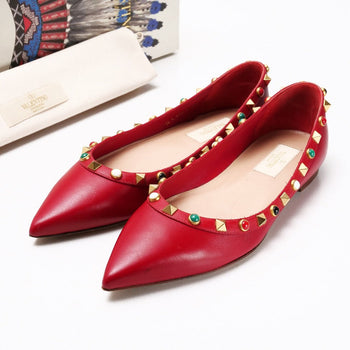 Valentino Garavani Pumps Leather Red Women 36