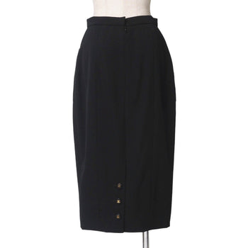 Chanel Skirt P05731 Wool Black Women 38