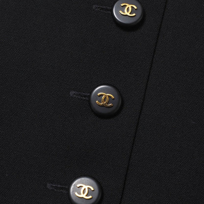 Chanel Skirt P05731 Wool Black Women 38