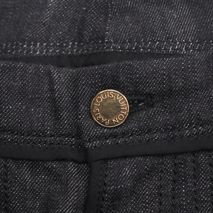 Louis Vuitton Denim Pants Cotton Denim Black Type Women 36