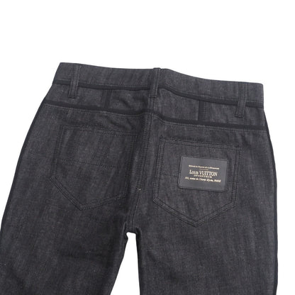 Louis Vuitton Denim Pants Cotton Denim Black Type Women 36
