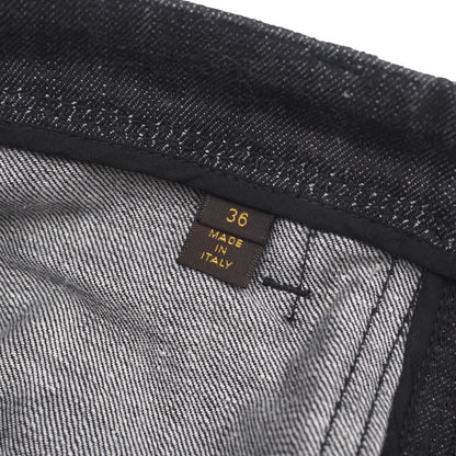 Louis Vuitton Denim Pants Cotton Denim Black Type Women 36