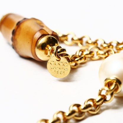 Gucci Necklace Bamboo Gold/Brown/White
