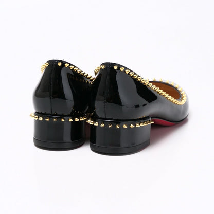 Christian Louboutin Pumps 3150759 Patent Leather Black Gold Women 35
