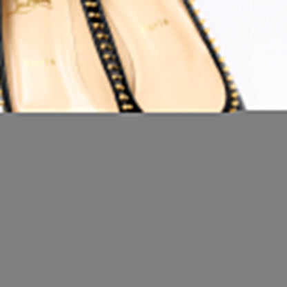 Christian Louboutin Pumps 3150759 Patent Leather Black Gold Women 35