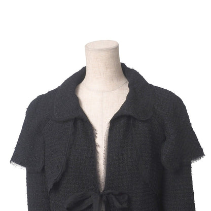 Chanel Jacket P29966 Tweed Black Cruise Women 36
